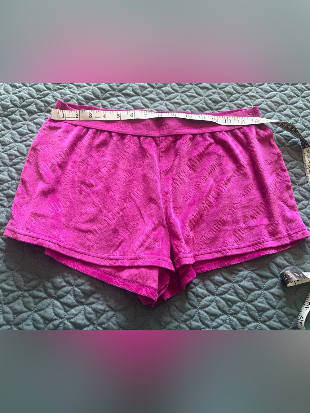 2 Juicy Couture Fuchsia Plush Lounge Shorts and 1 black short
